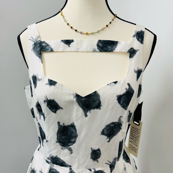 Vintage Style BB Dakota Floral Sleeveless A Line Mini Silk Dress Layered Y2K 4 - Picture 2 of 15
